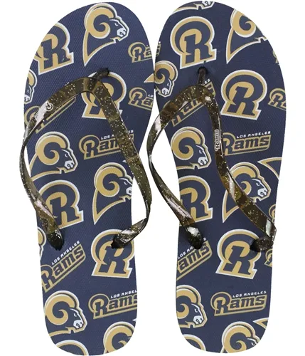 Forever Collectibles Womens La Rams Flip Flop Sandals, TW2