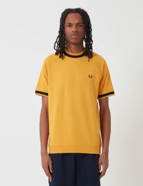 Fred Perry Raglan Sweat Top T-shirt - Gold