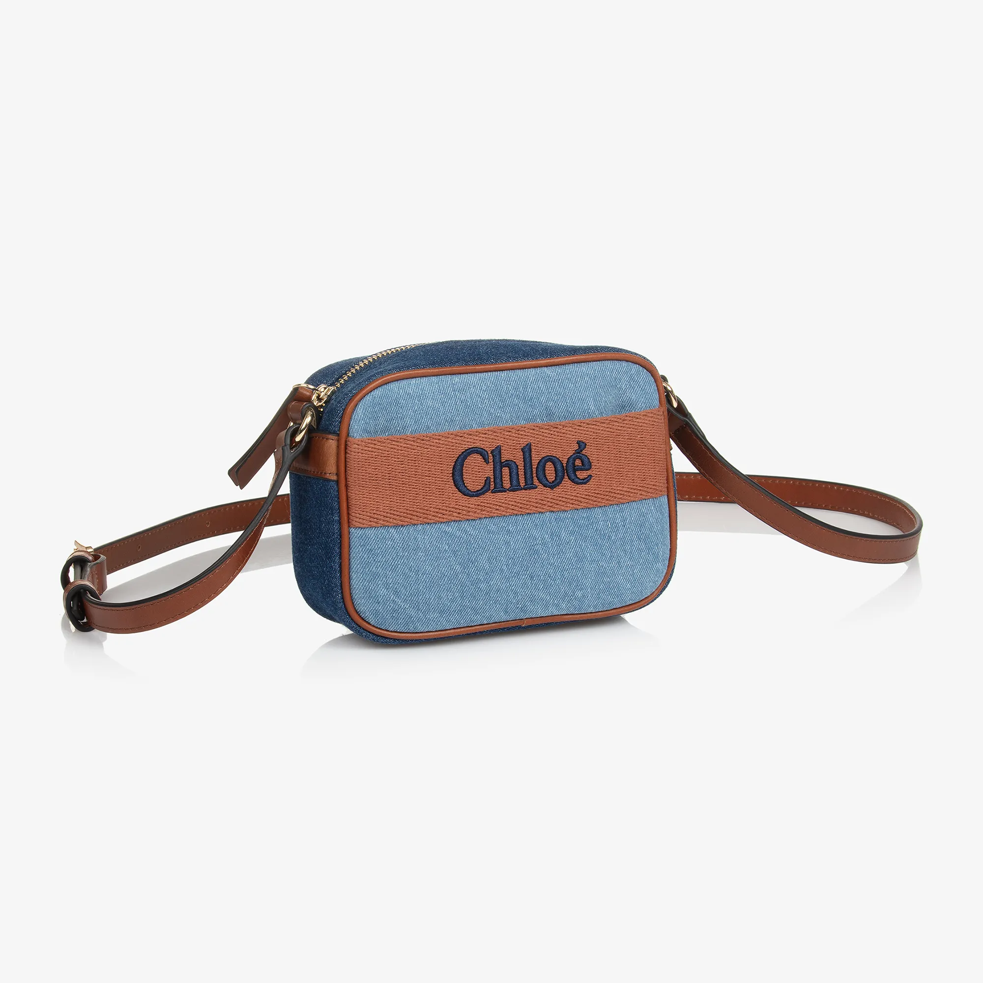 Girls Blue Denim Shoulder Bag (17cm)