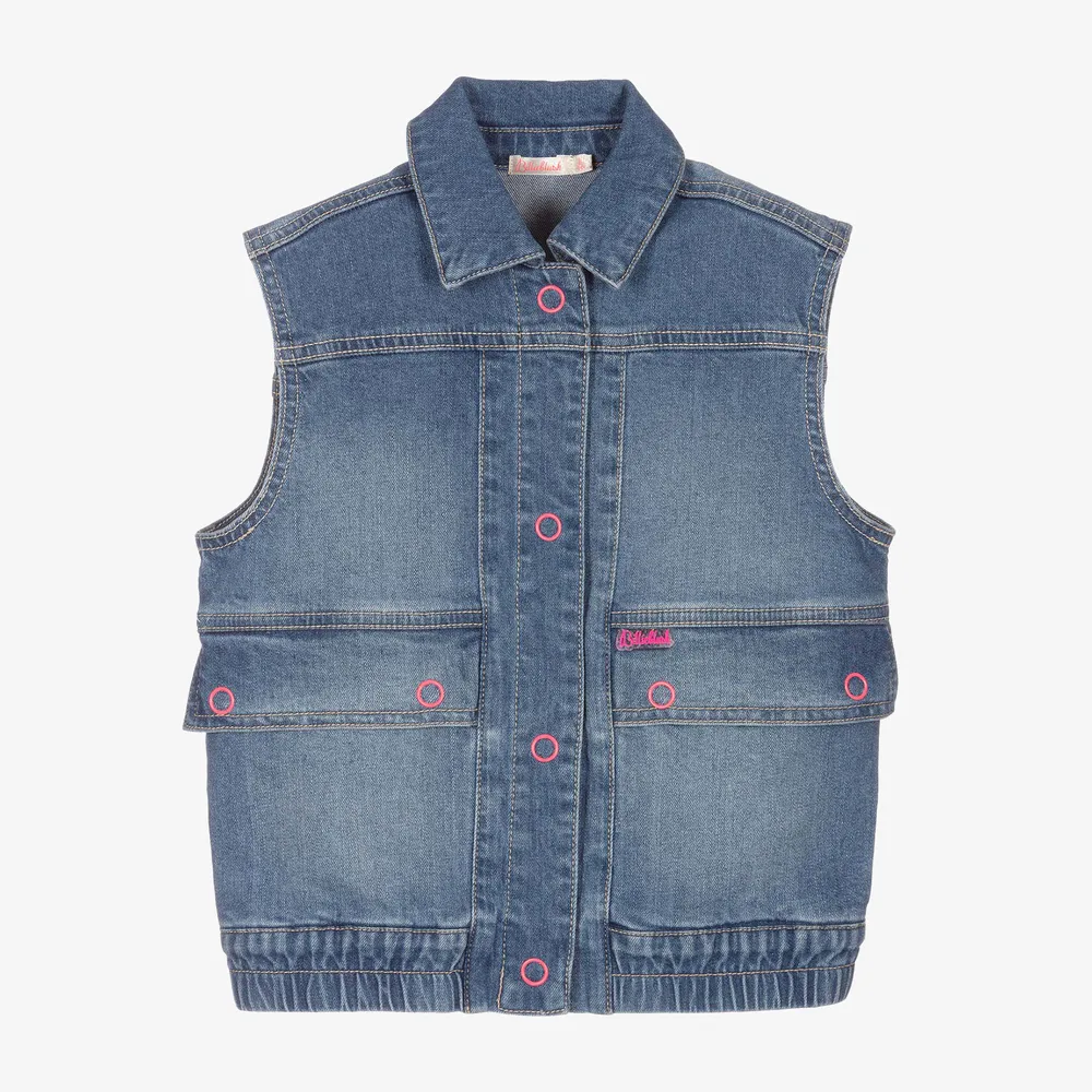 Girls Blue Denim Sun Gilet