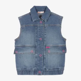 Girls Blue Denim Sun Gilet