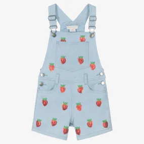 Girls Denim Dungaree Shorts