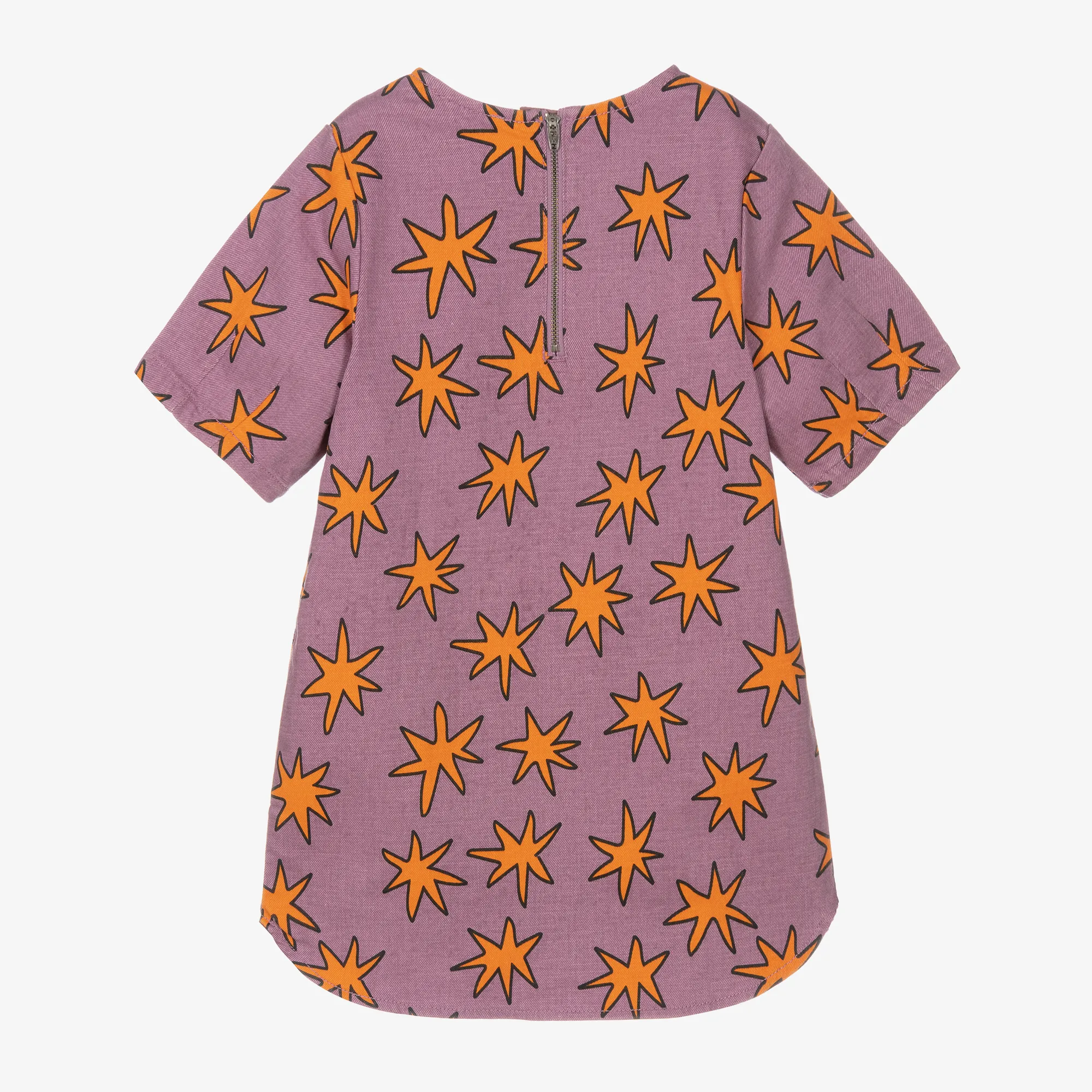 Girls Purple Denim Star Dress