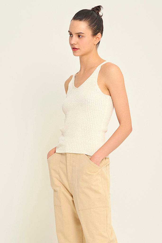 GRADE AND GATHER BASIC KNIT CAMISOLE, 2 COLORS