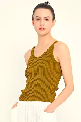 GRADE AND GATHER BASIC KNIT CAMISOLE, 2 COLORS