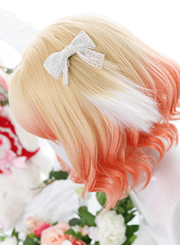 HARAJUKU LOLITA ''MILK TEA BUNNY'' IRREGULAR SHORT CURLS WIG BY51406