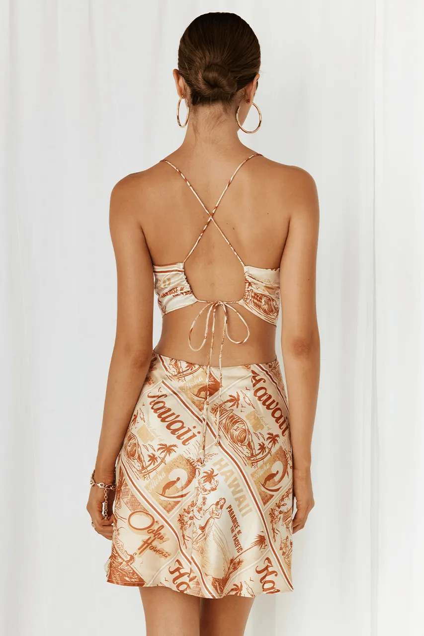 Hawaii Mini Slip Dress - Sand