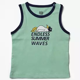 Infant Boys Cotton Jersey Sando Endless Summer Waves-Brook Green