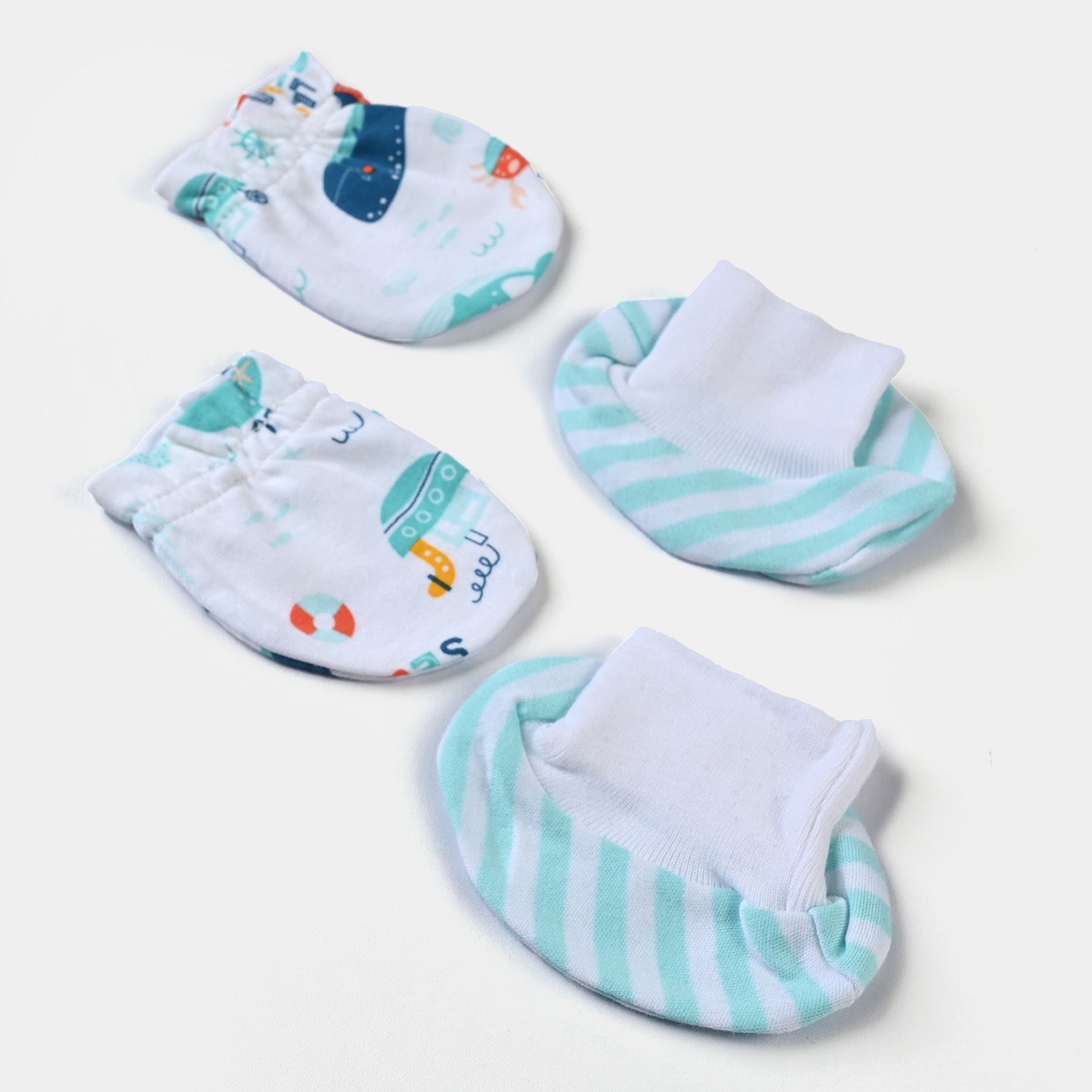 Infant Boys Cotton Poplin 10 Piece Set Marine Life-mIX