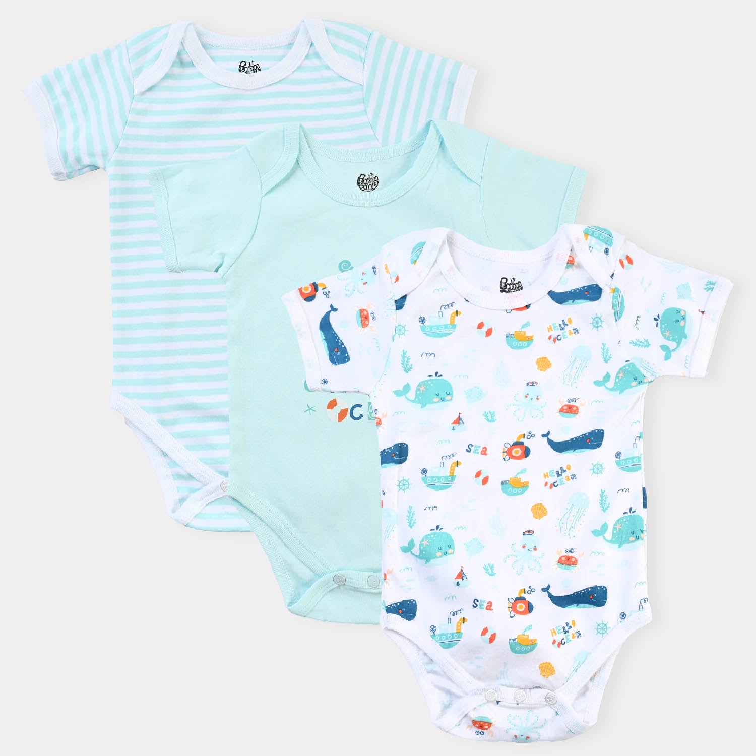 Infant Boys Cotton Poplin Romper Set-mIX