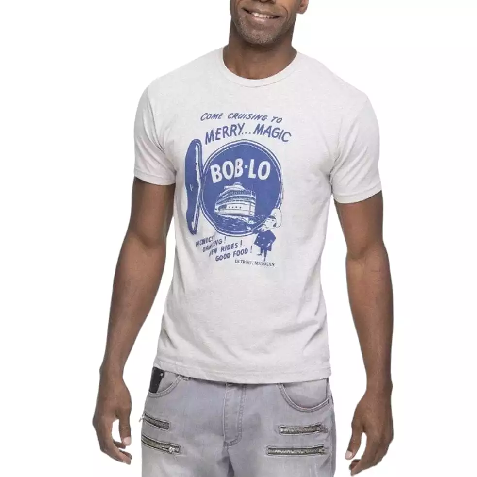 Ink Detroit Vintage Bob-Lo Island T Shirt (Light Grey) 3107