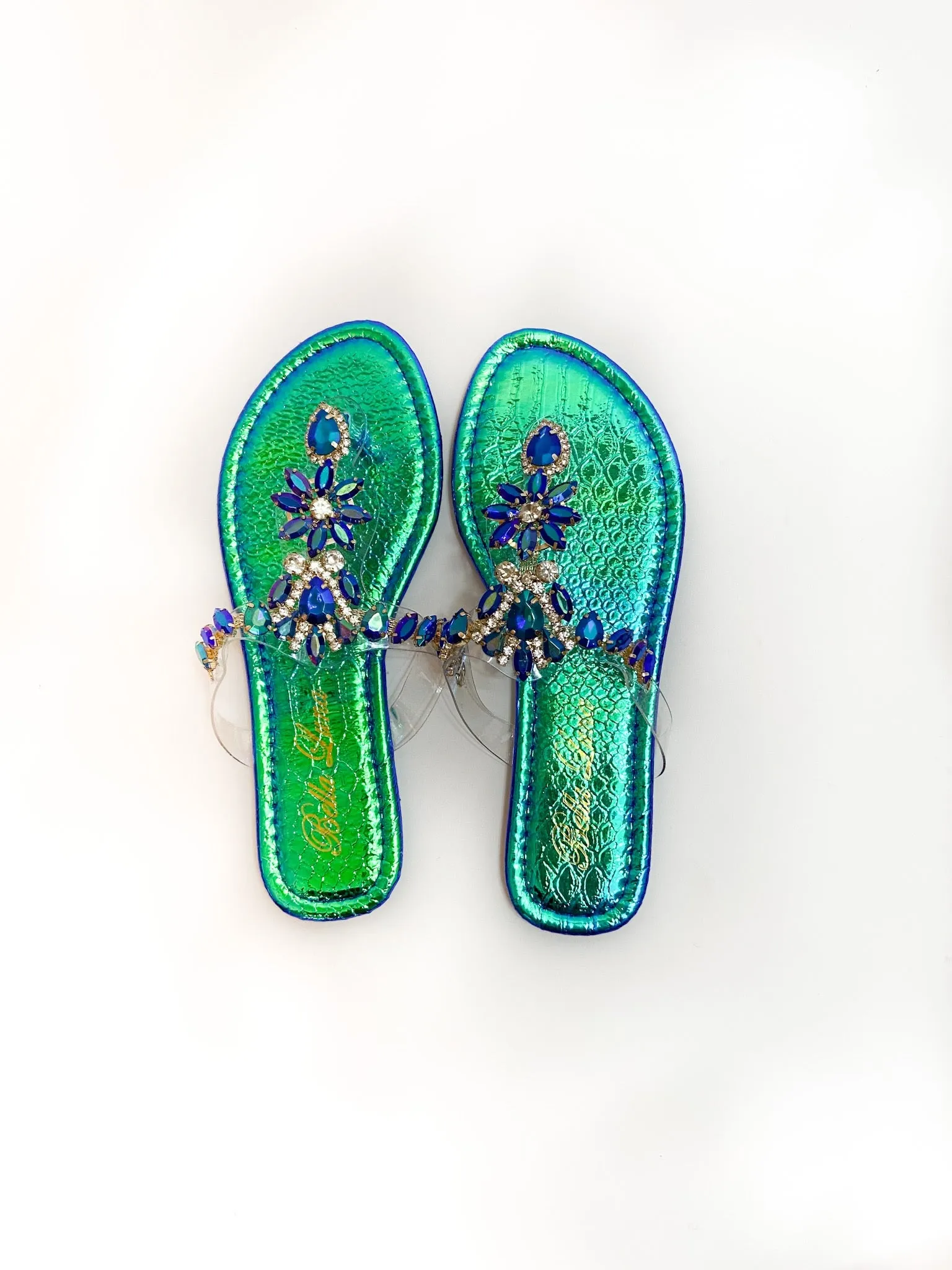 Iridescent Crystal Sandals