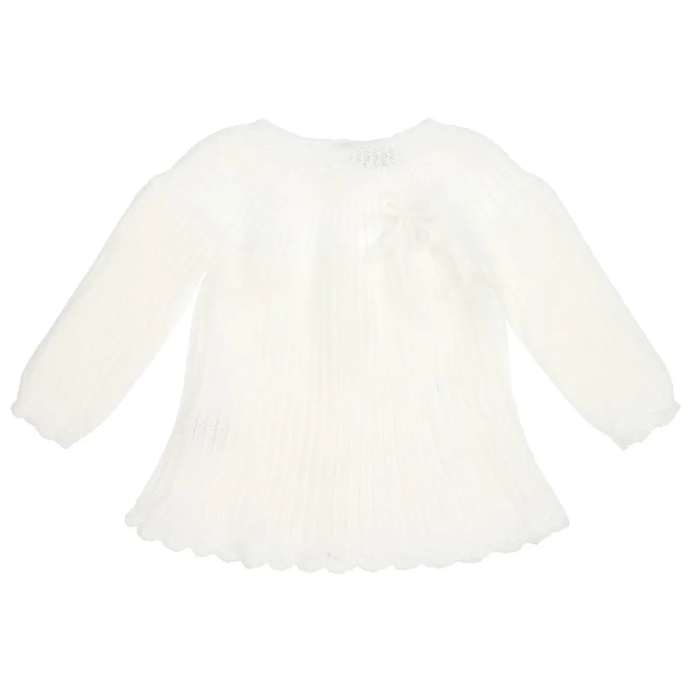 Ivory Knitted Baby Sweater