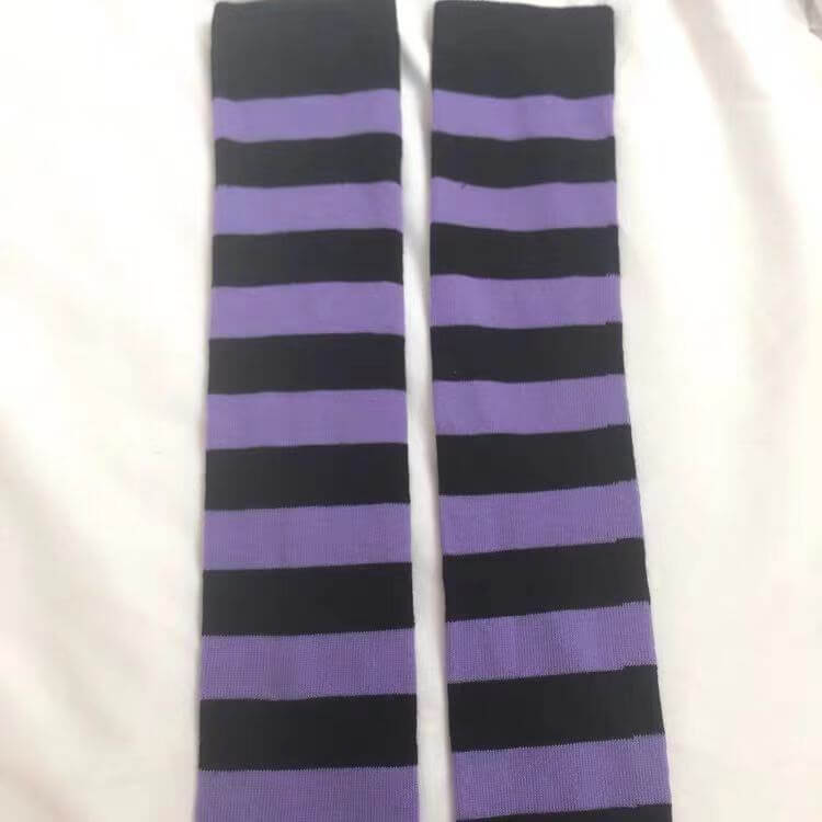 JAPANESE COS STRIPED KNEE SOCKS BY64023