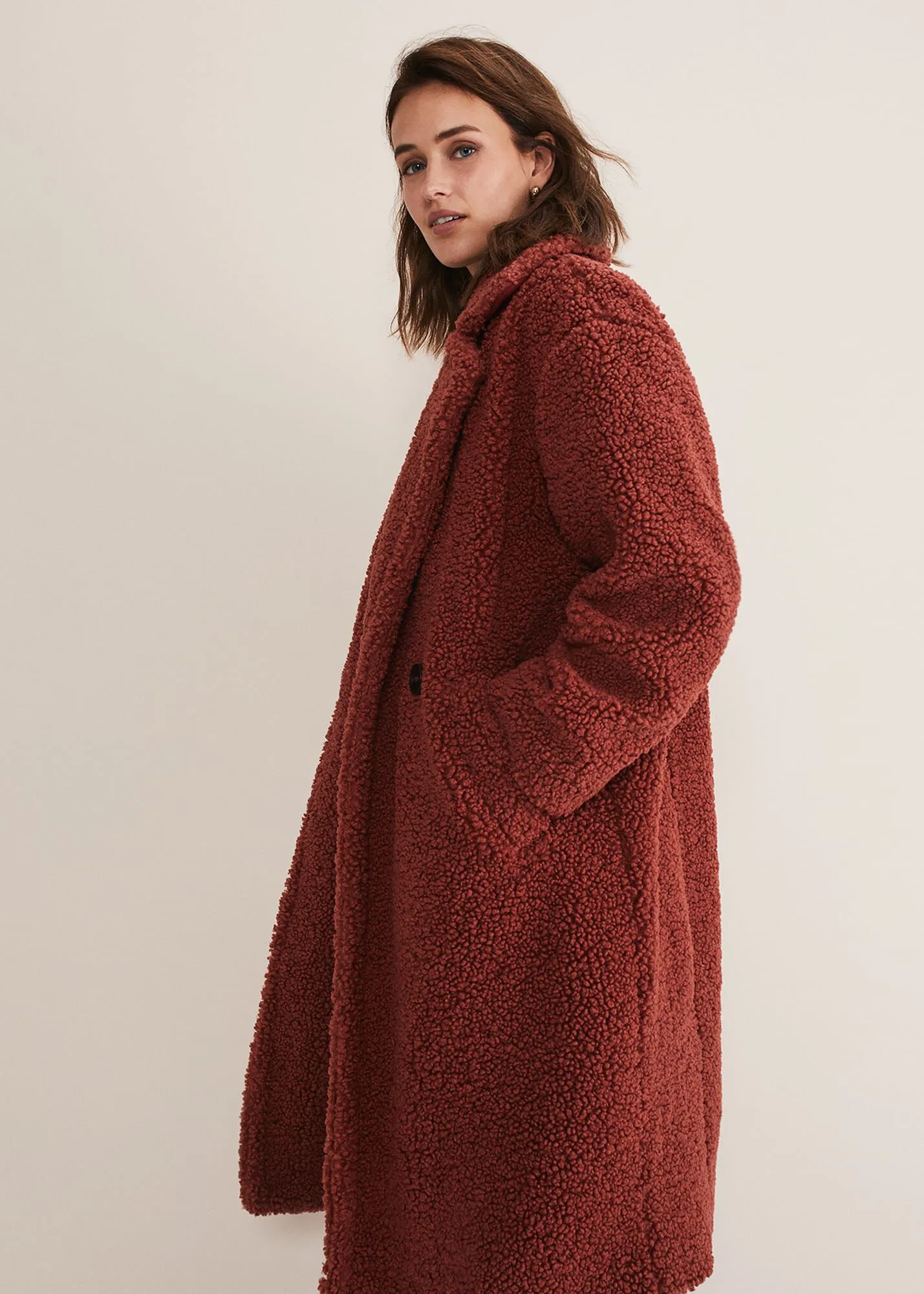 Libbie Longline Teddy Coat