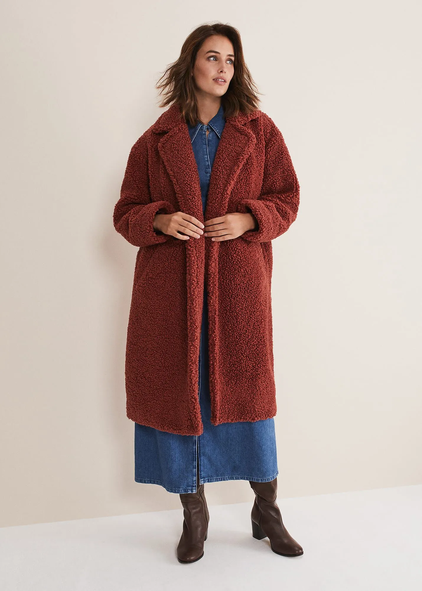 Libbie Longline Teddy Coat