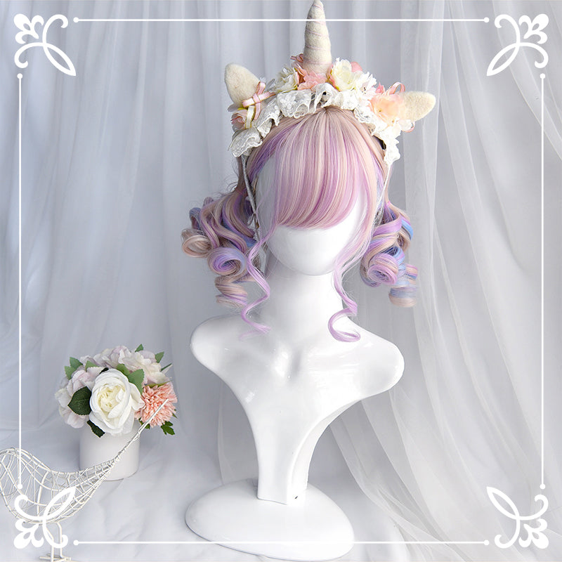 LOLITA PASTEL PINK ROMAN ROLL WIG BY31157