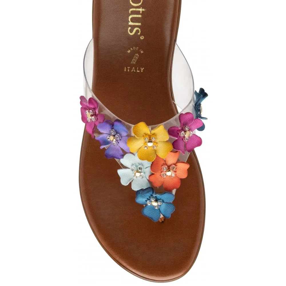 Lotus Brittany Multi Floral Mule Sandal