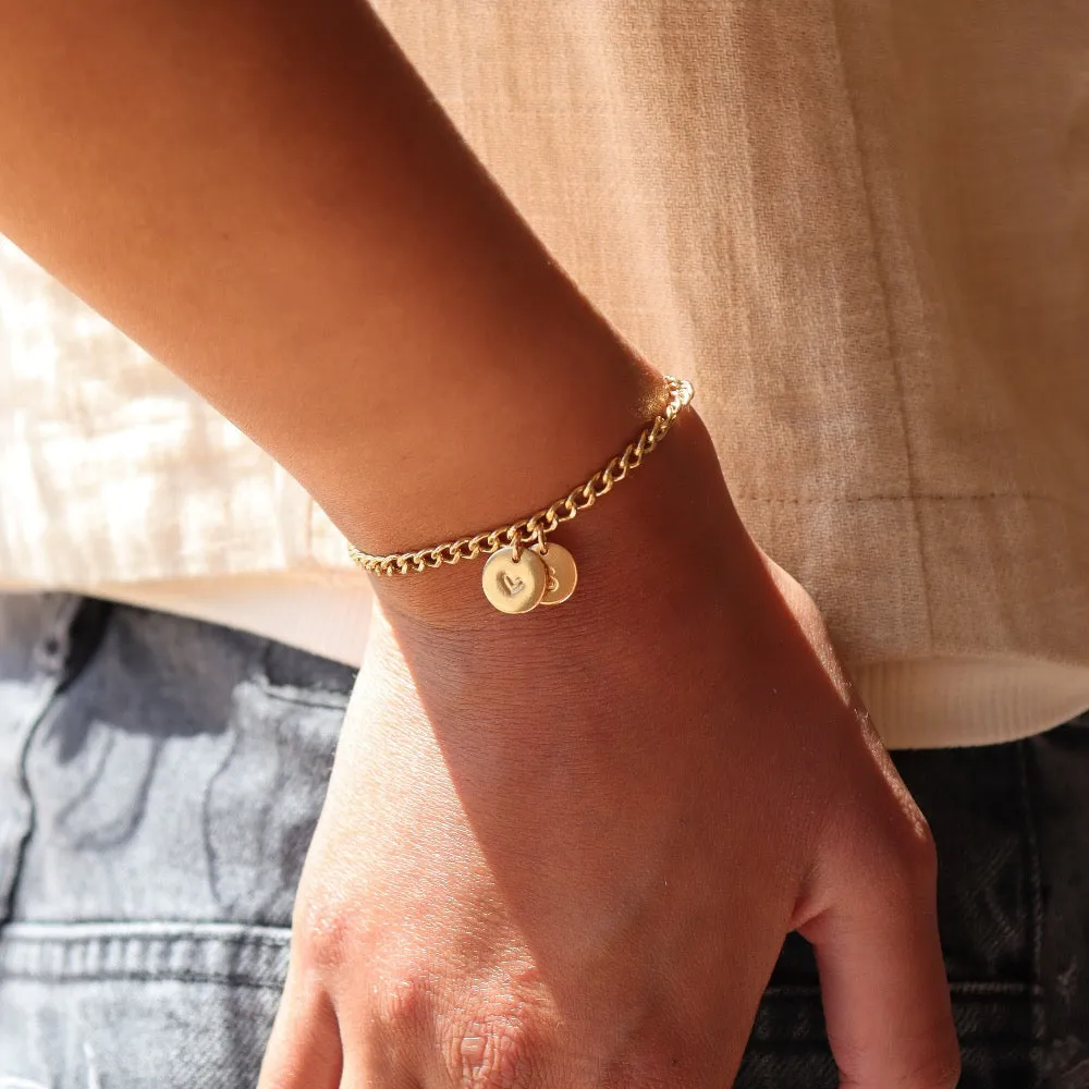 Modern Muse Initial Bracelet in 14k Gold Fill