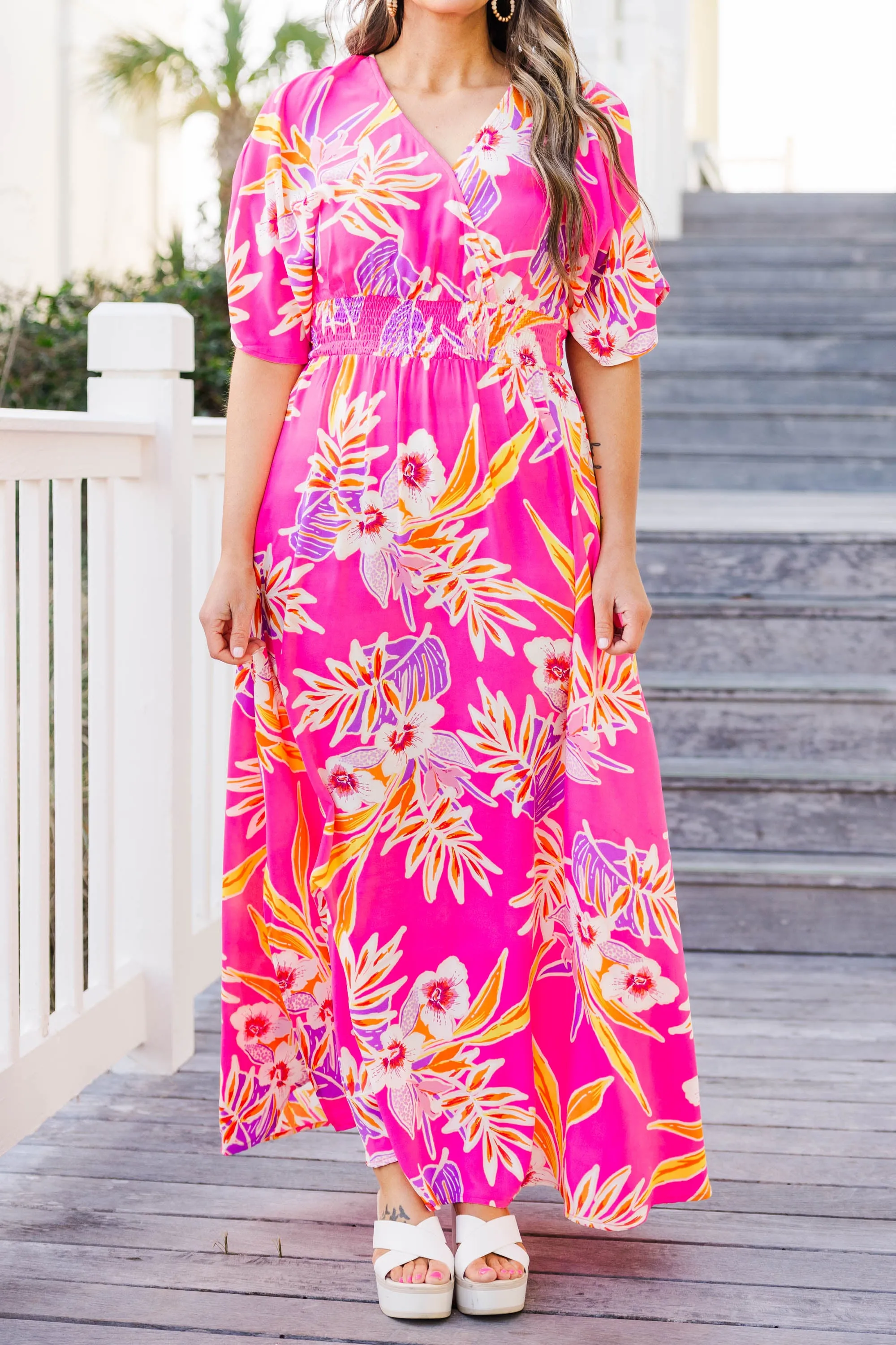 Modern Muse Maxi Dress, Fuchsia