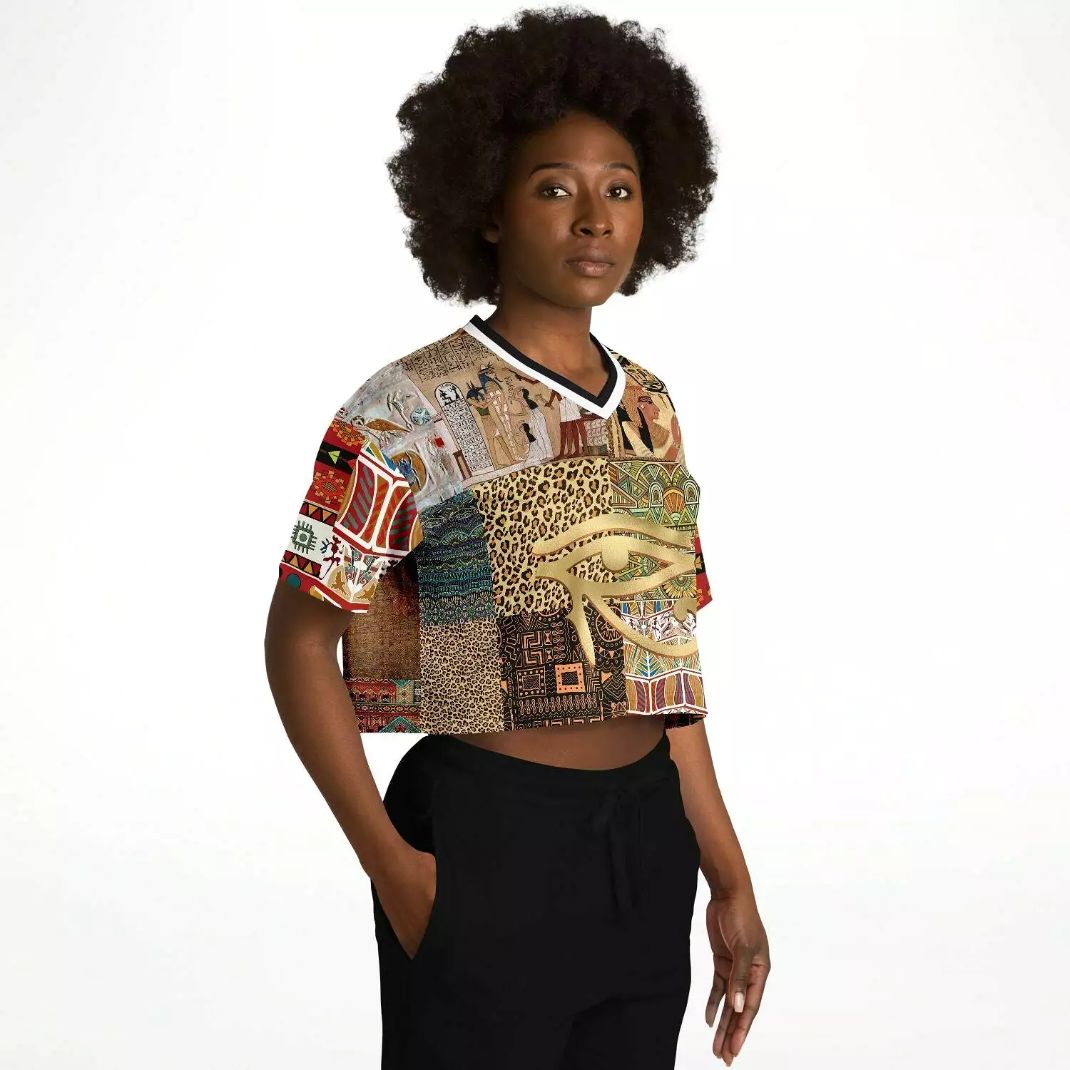 Mother Lode African Print Crop Jersey