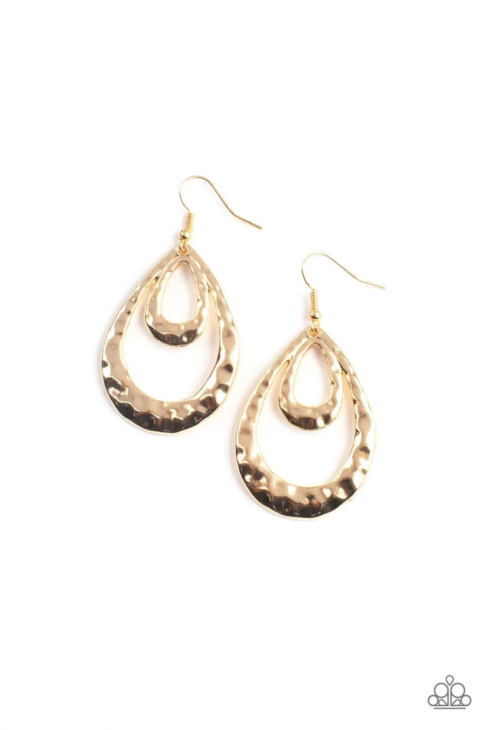 Museum Muse - Gold ~ Paparazzi Earrings