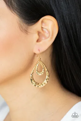 Museum Muse - Gold ~ Paparazzi Earrings