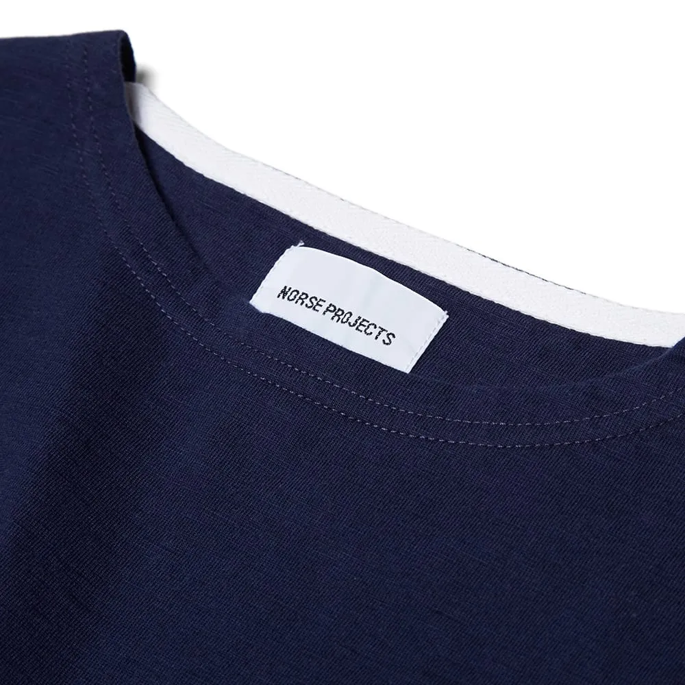 Norse Projects Godtfred Compact Long Sleeve Jersey TeeNavy