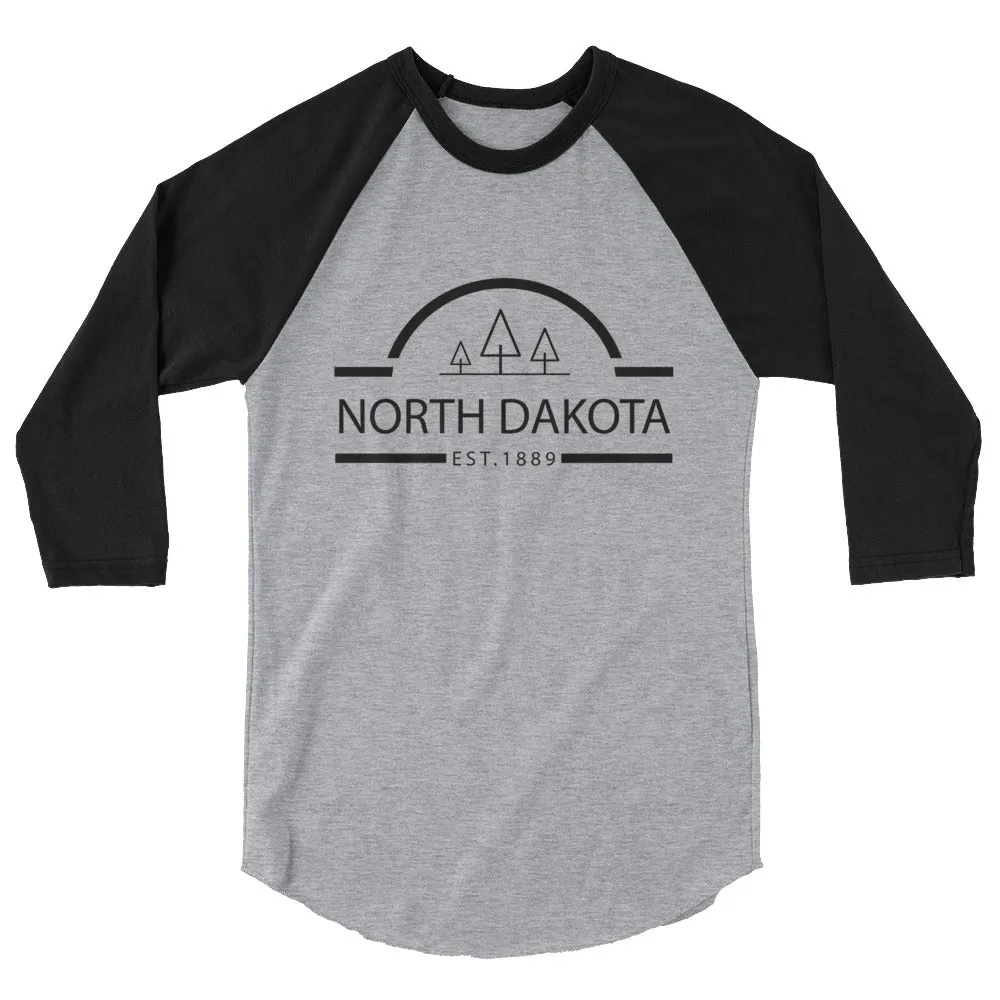 North Dakota - 3/4 Sleeve Raglan Shirt - Established