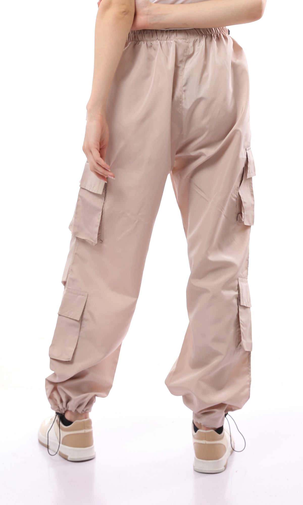 O170599 Slip On Beige Waterproof Casual Pants