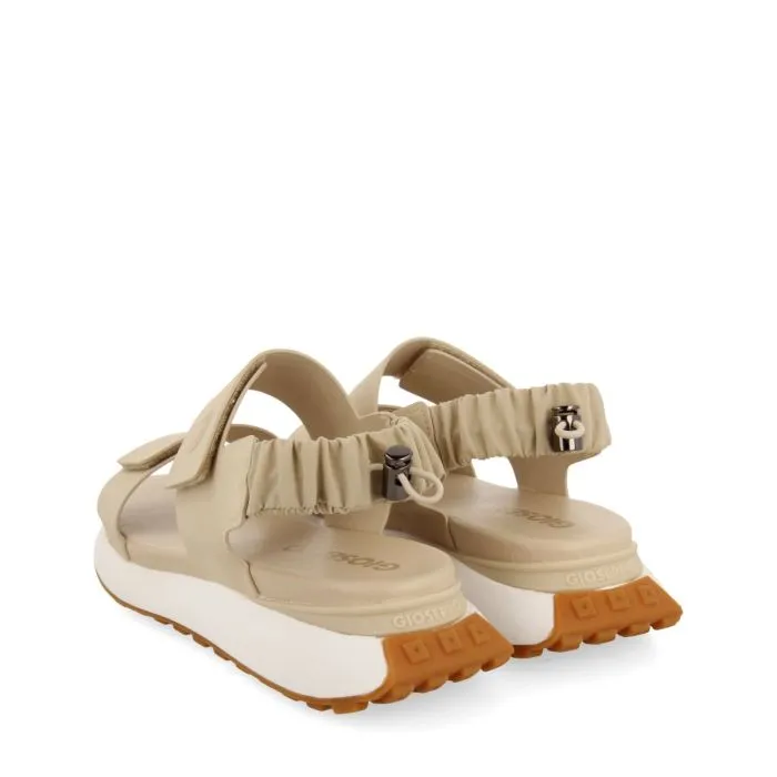 OFF-WHITE SPORTS SANDALS WITH ELASTIC RUCHED BACK DETAIL FOR WOMEN FRATAR