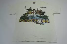 Oklahoma 1994 Image West Tribal Native American Vintage 90's Oneita USA Tourist T-Shirt