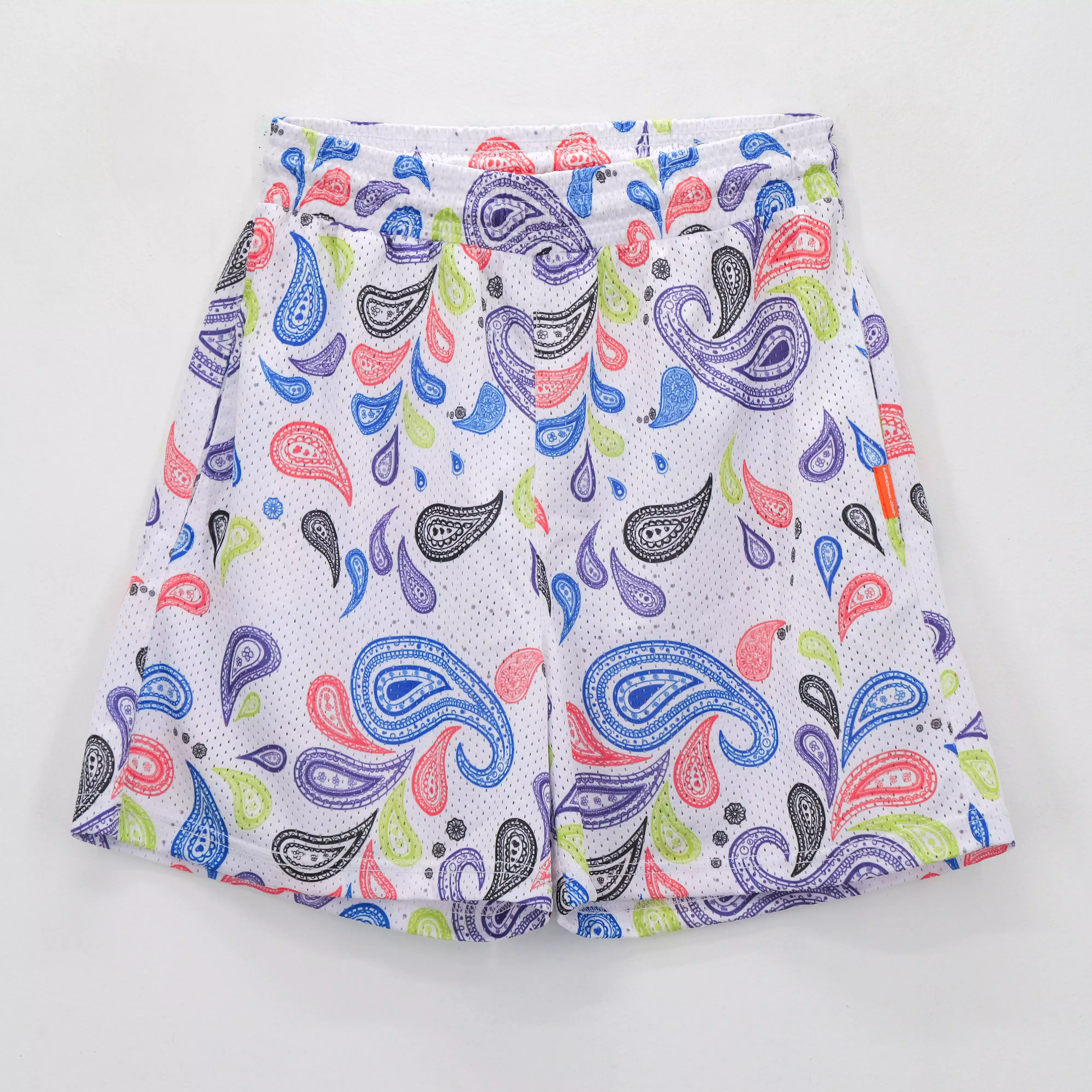 PAISLEY MESH SHORTS white/multi