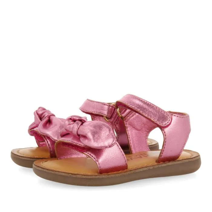 Panay girls metallic fuchsia leather sandals