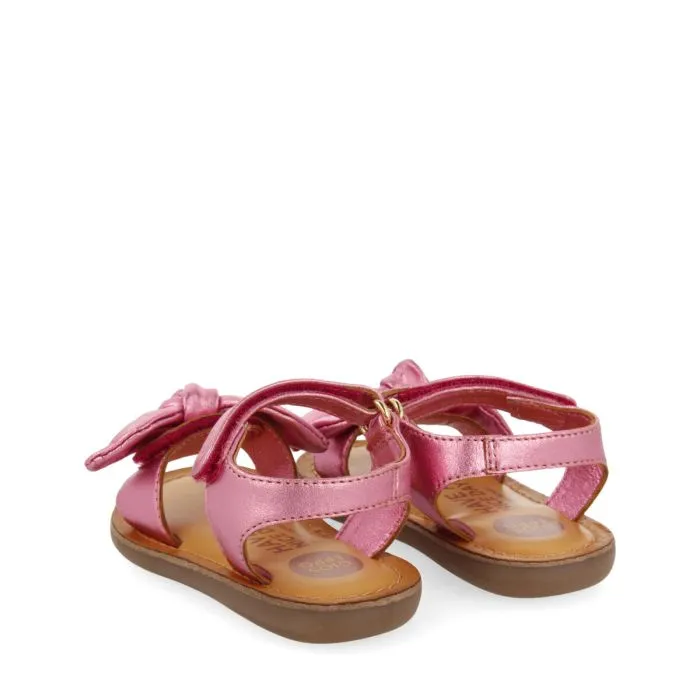 Panay girls metallic fuchsia leather sandals