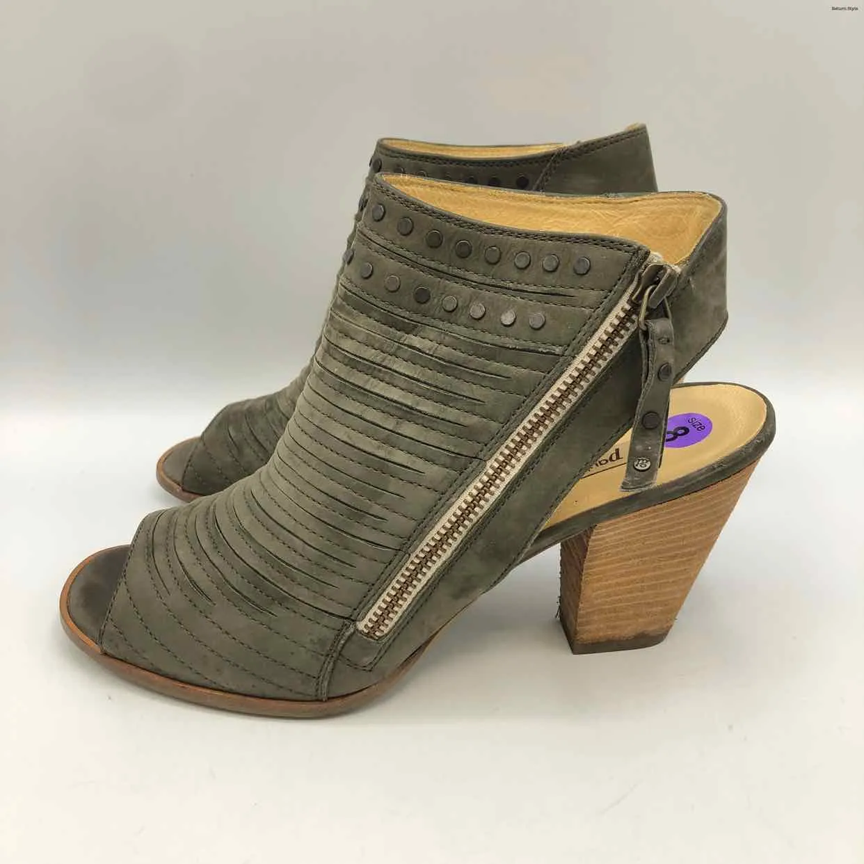 PAUL GREEN Olive Suede Heels Shoe Size 8 Shoes