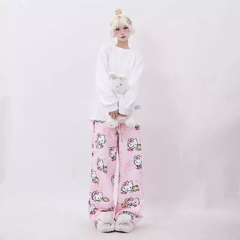 Pink hello kitty casual pants BY12150