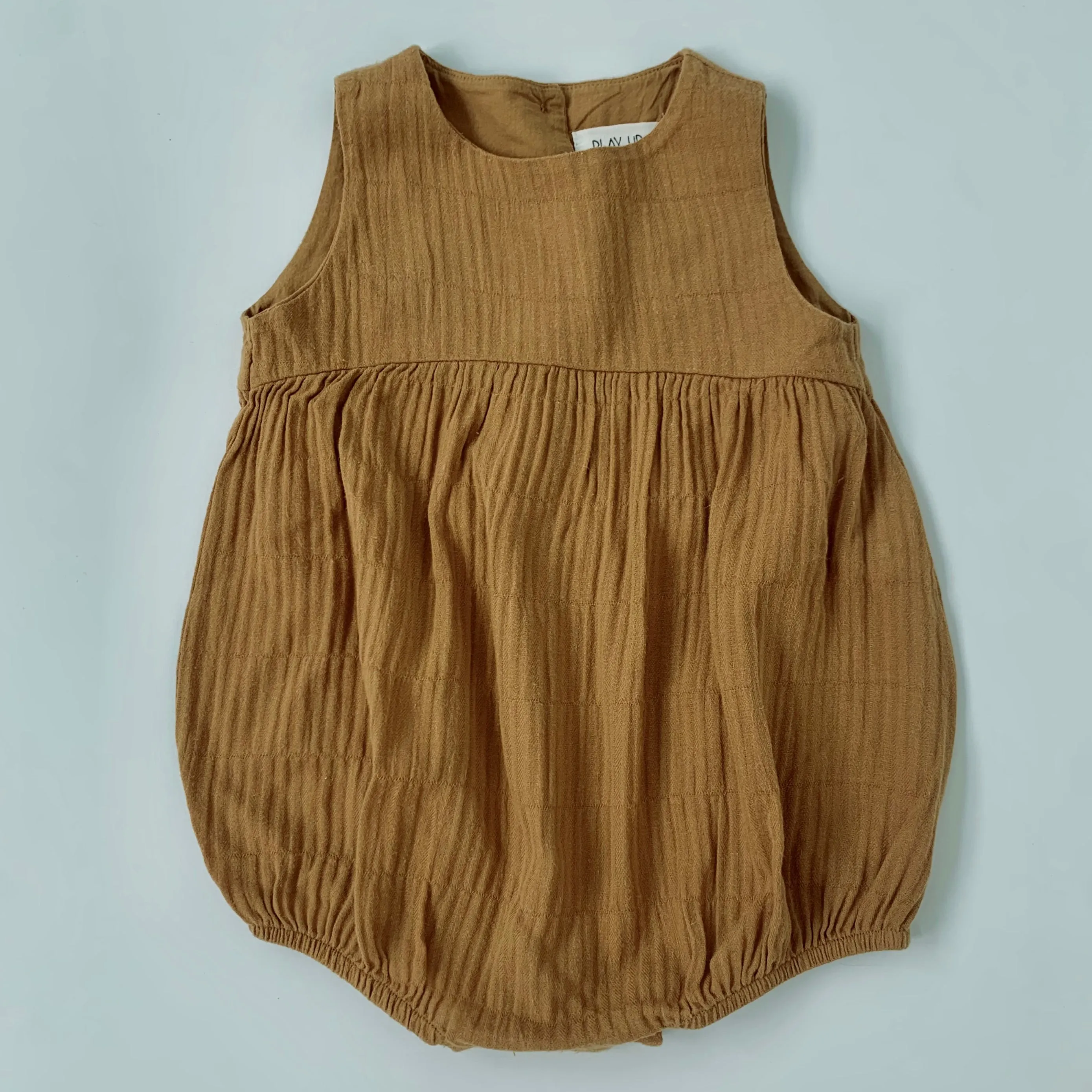 Play Up Ochre Cotton Romper: 9 Months