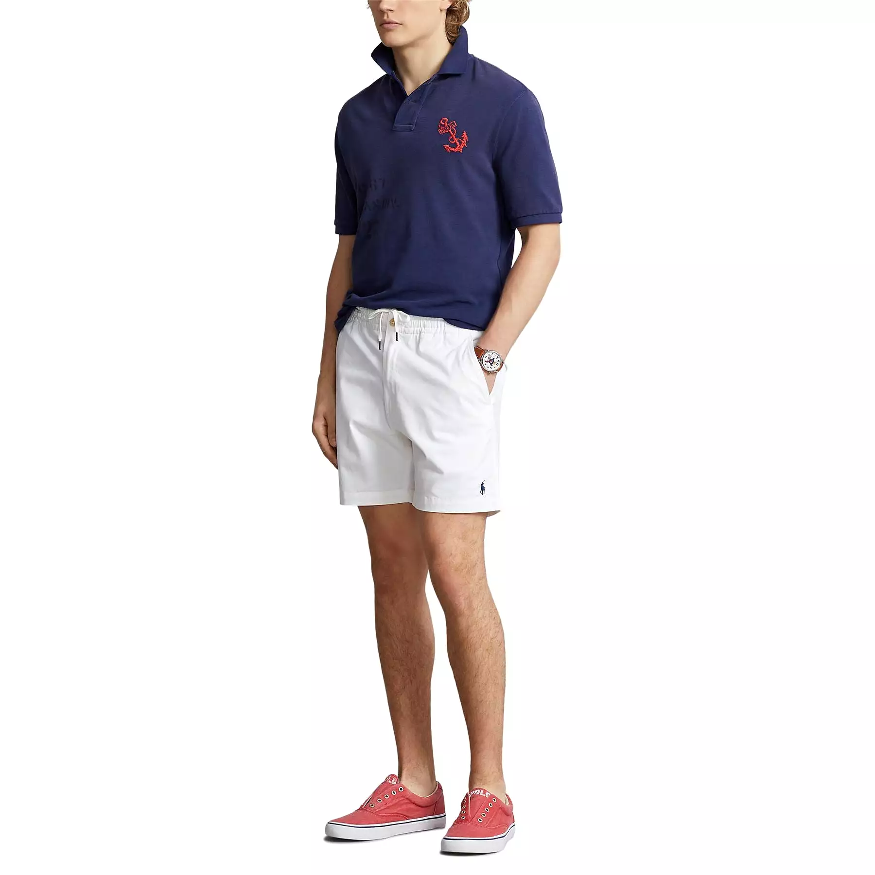 Polo Golf Classic Fit Cotton Knit Prepster Shorts White - SU24