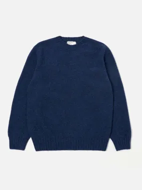 Seamless Crew Knit Sweater - Indigo