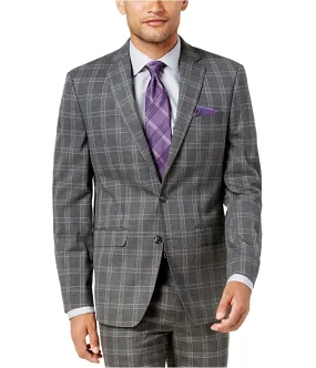 Sean John Mens Windowpane Two Button Blazer Jacket, TW4