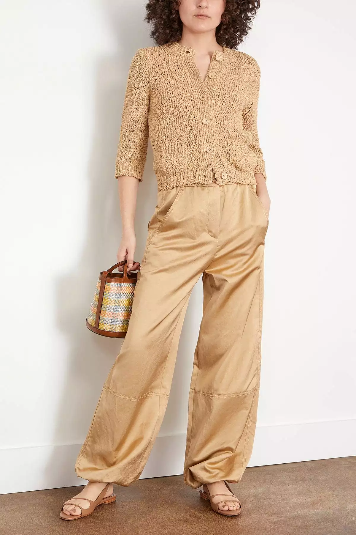 Slouchy Coolness Cargo Pant in Warm Beige