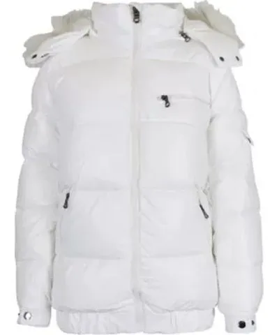 Spire By Galaxy Women's Full Zip Heavyweight Bubble Jacket With Detachable Faux Fur Hood