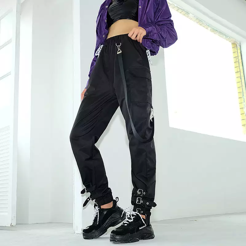 STREET HIPHOP OVERALLS CASUAL PANTS BY63010