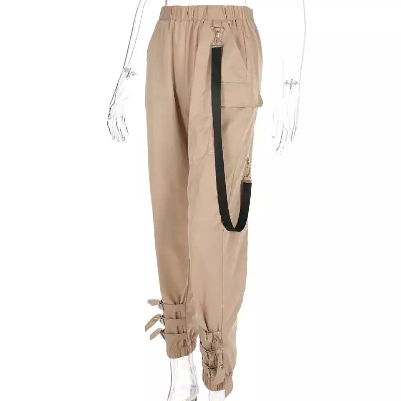 STREET HIPHOP OVERALLS CASUAL PANTS BY63010