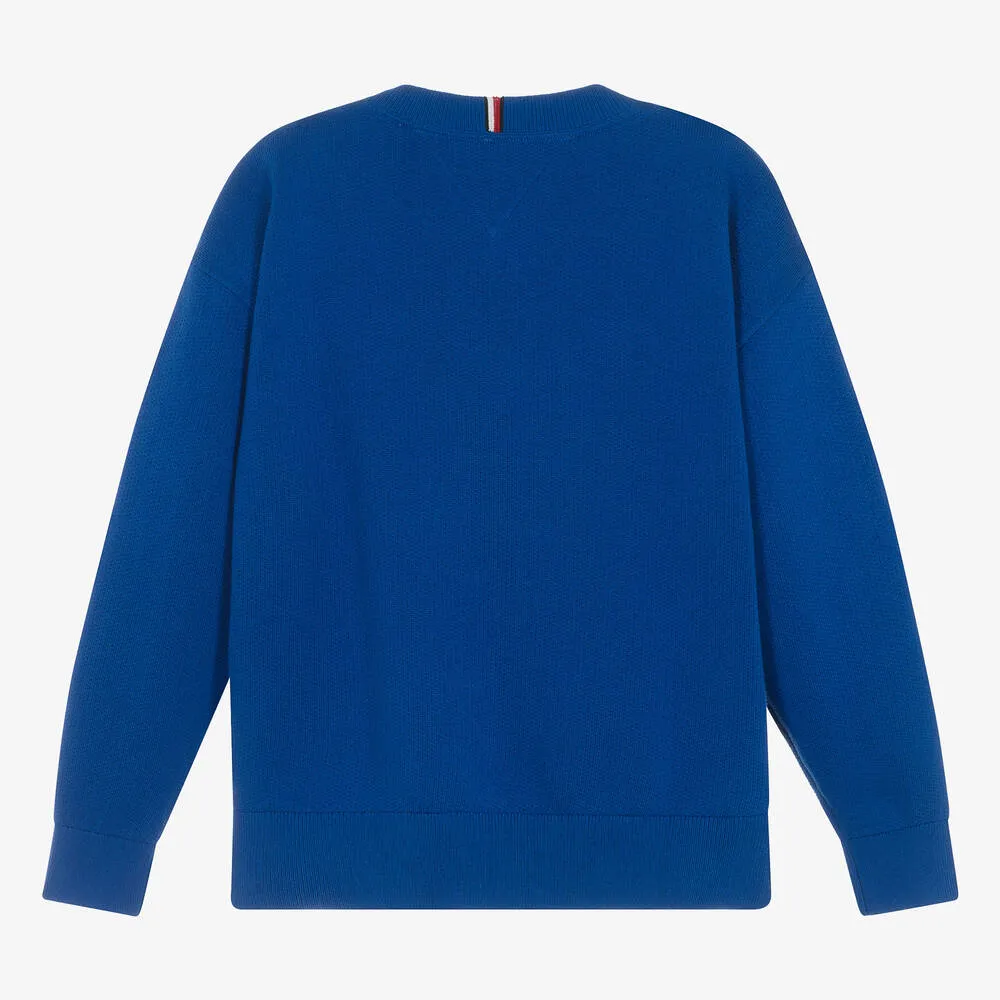 Teen Boys Blue Cotton Jumper