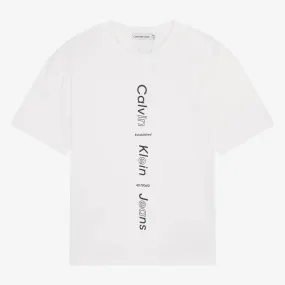 Teen Boys White Cotton T-Shirt