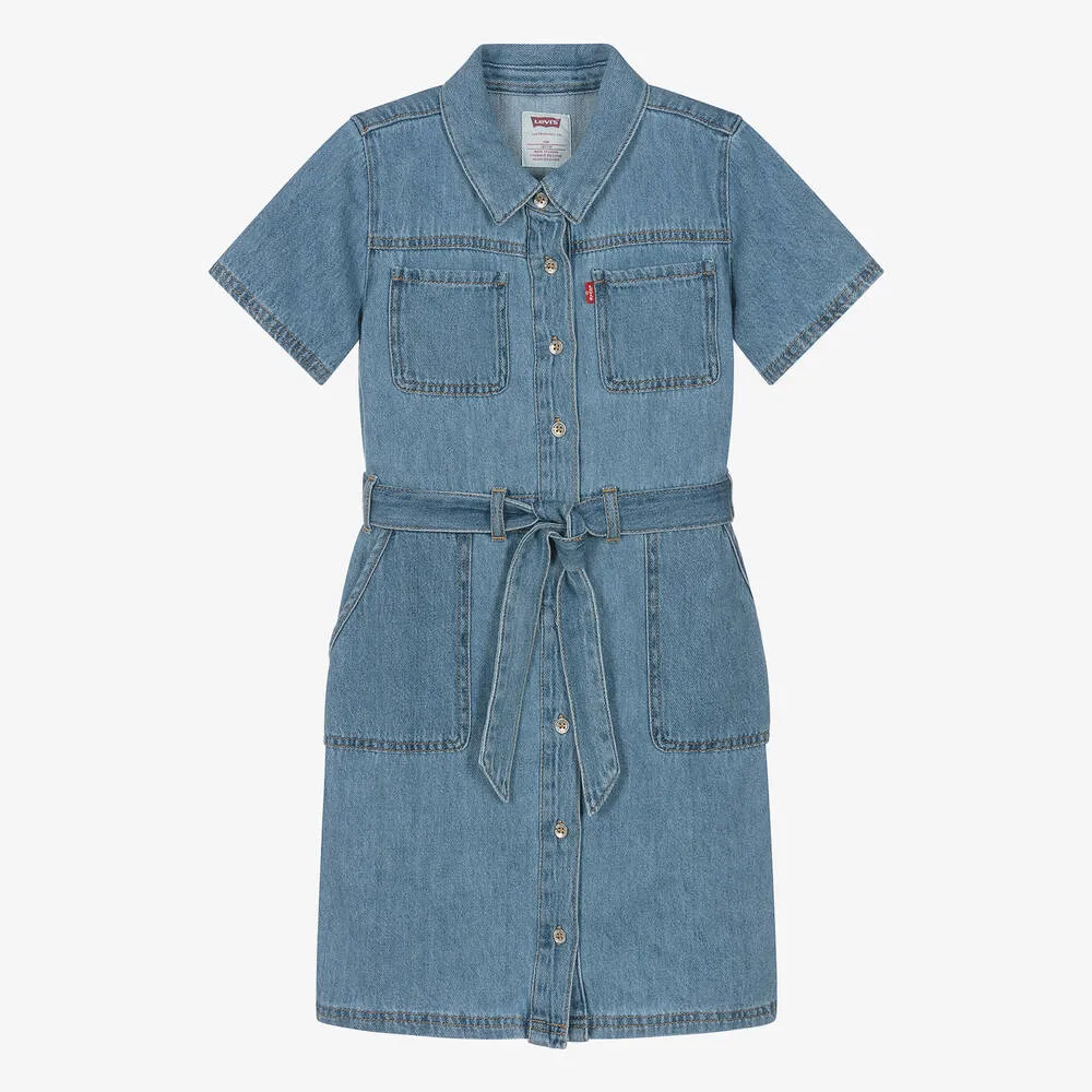 Teen Girls Blue Denim Dress