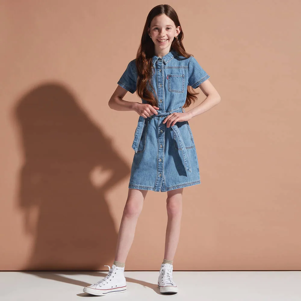 Teen Girls Blue Denim Dress