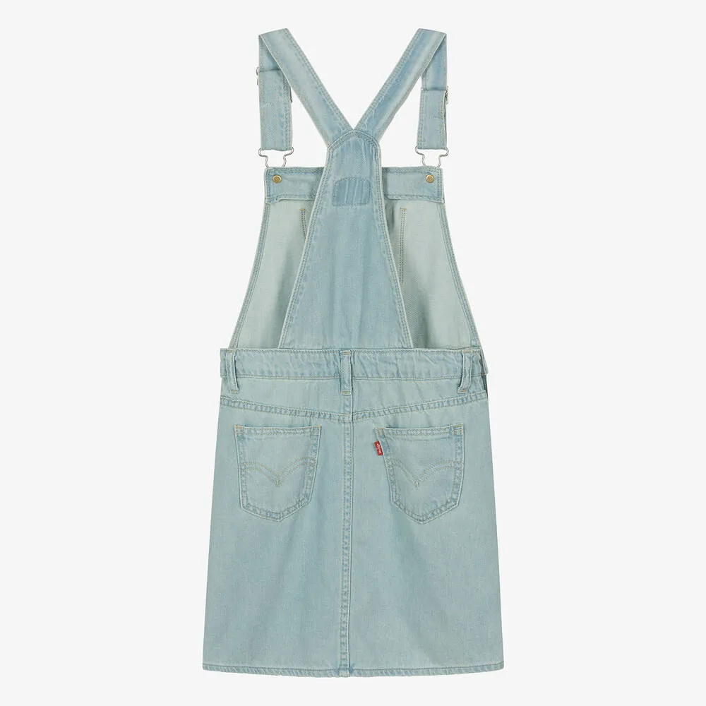 Teen Girls Blue Denim Dungaree Dress